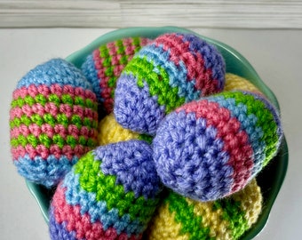 Handmade Crochet Easter Egg Bowl and Basket Fillers | Shelf Decor | Basket Decor | Bowl Decor | Easter Decor | Easter Decorations