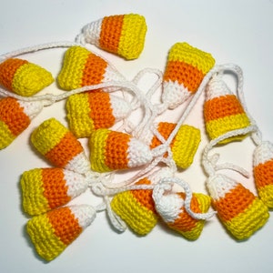 Candy Corn Crochet Halloween Garland | Halloween Decor | Candy Corn Decor | Crochet Garland | Crochet Halloween Decor | Home Decor
