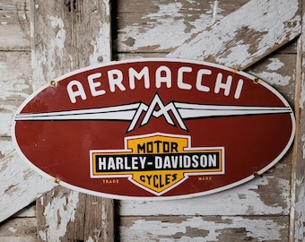Autocollants Logo Réservoir Aermacchi Harley Davidson - Aile Rouge 175 1957 - AD660002 - Occasion