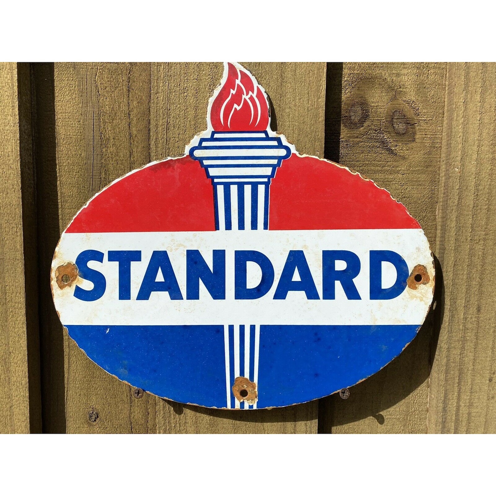 VINTAGE STANDARD OIL Porcelain Metal Sign Advertising Oil Gas | Etsy