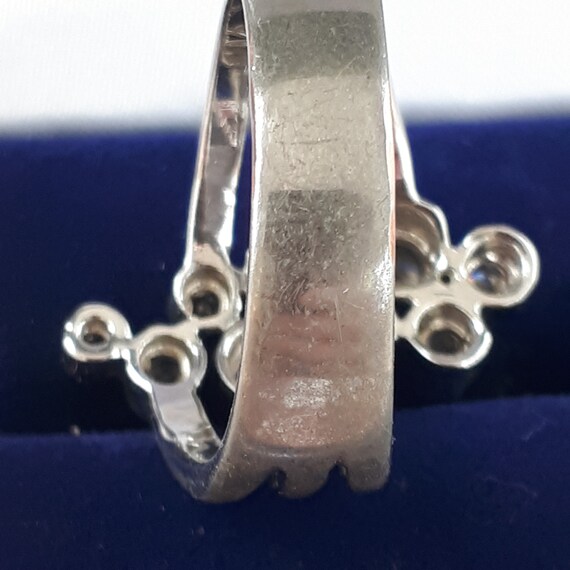 VINTAGE 18K GERSC ELECTROPLATED Ring with Steel C… - image 5