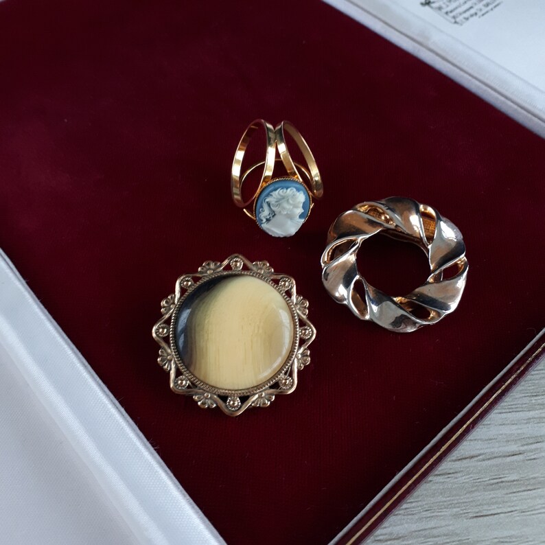 SCARF CLIP BUNDLE Bundle of 3 Vintage Scarf Clips Plastic Etsy UK