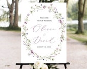 Wildflower Wedding Welcome Sign, Wedding Welcome Sign Template, Spring Wedding Welcome sign, Printable Wildflower Wedding Welcome Poster W6