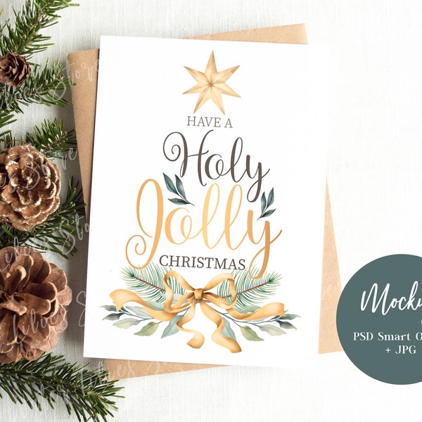 Christmas card mockup, Mockup Christmas card, Holiday Card Mockup, Mockup Holiday card, Invitation Mockup, Holiday Mockups, Christmas Mockup