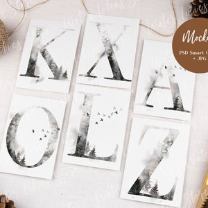Zes kerstkaarten mockup, mockup kerstkaart, kerstkaart mockup, mockup kerstkaart, vakantie mockups, kerst mockup, 5x7 mockup