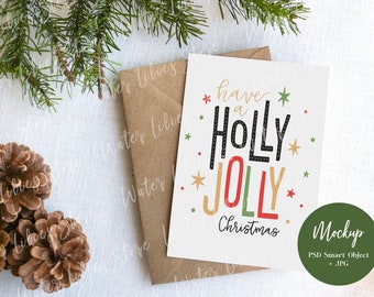 Christmas card mockup, Mockup Christmas card, Holiday Card Mockup, Mockup Holiday card, Invitation Mockup, Holiday Mockups, Christmas Mockup
