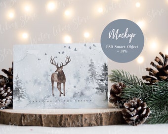 Christmas card mockup, Mockup Christmas card, Holiday Card Mockup, Mockup Holiday card, Invitation Mockup, Holiday Mockups, Christmas Mockup