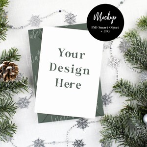 Christmas Card Mockup Bundle, Mockup Christmas Card Bundle, Holiday ...
