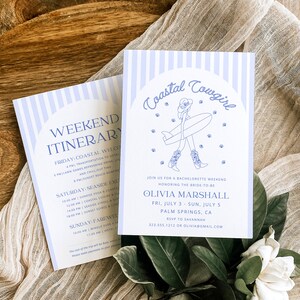 Coastal Cowgirl Bachelorette Invitation & Itinerary (Digital Download)