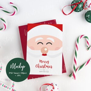 Maqueta de tarjeta de Navidad, Mockup Christmas card, Holiday Card Mockup, Mockup Holiday card, Invitation Mockup, Holiday Mockups, Christmas Mockup