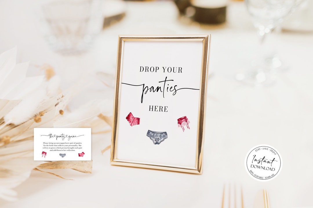 Drop Your Panties Here Sign Template Lingerie Shower Sign Red Black Drop Your Panties Here Sign Template Lingerie Shower Sign Red Black