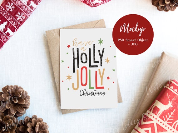 Christmas Card Mockup Mockup Christmas Card Holiday Card Etsy