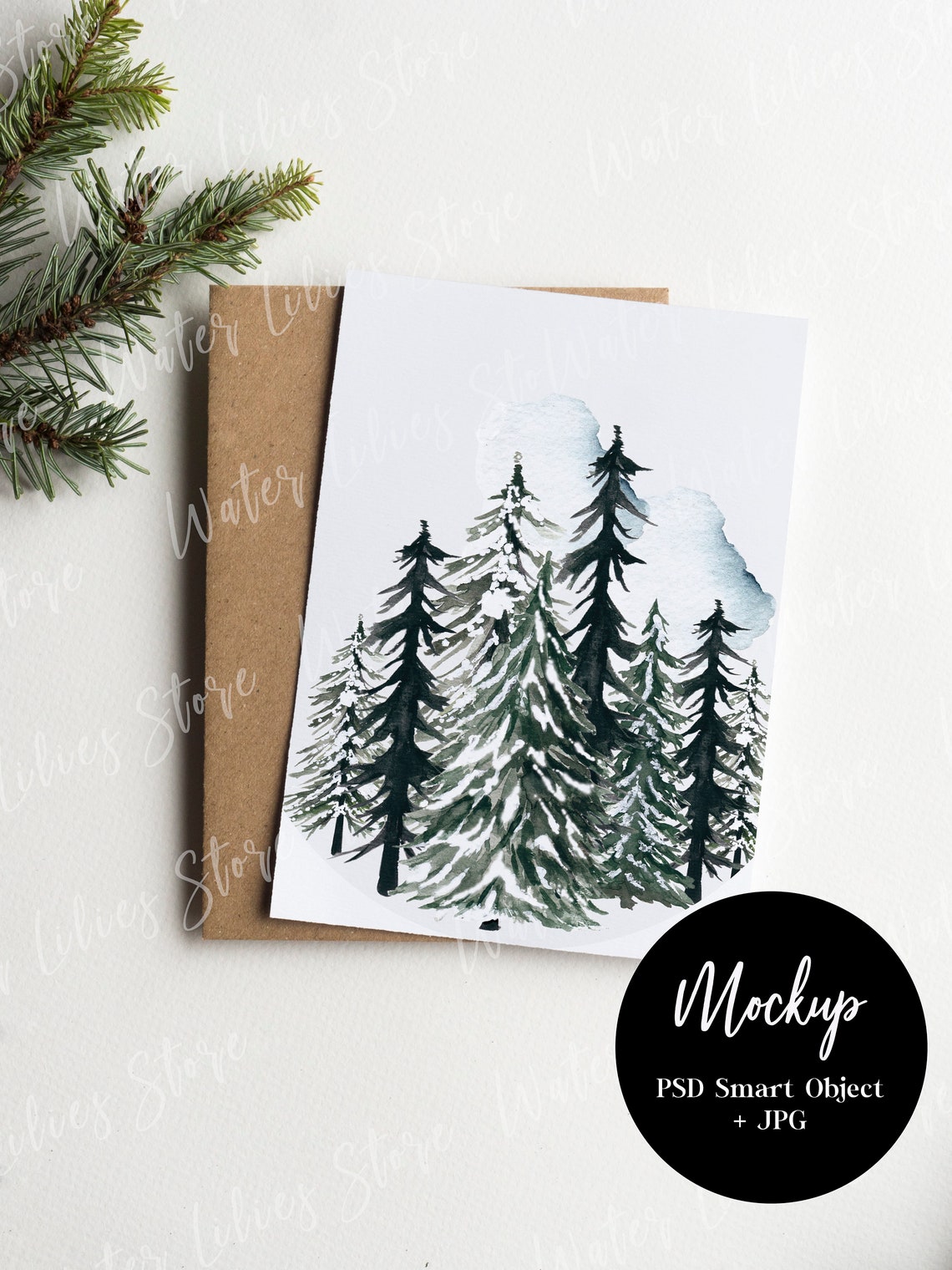 Christmas card mockup Mockup Christmas card Holiday Card | Etsy