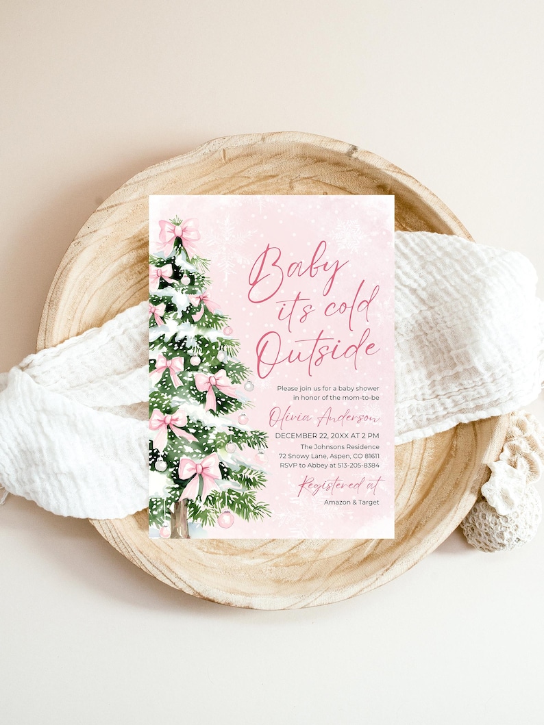Christmas Baby Shower Invitation, Baby It's Cold Outside Baby Shower