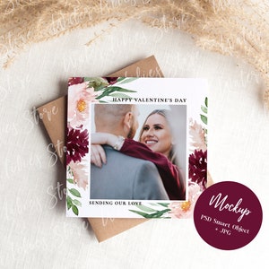 Vierkant Boho Card Mockup, Square Boho Uitnodiging Mockup, Square Boho Wenskaart Mockup, Square Boho Briefpapier Bruiloft uitnodiging Mockup
