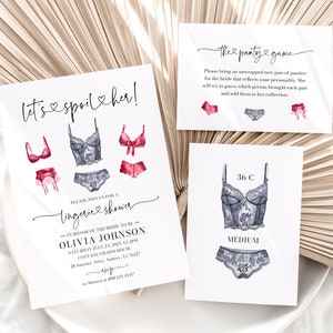 Lingerie Shower Invitation, Editable Let Spoil Her Lingerie Bridal Shower Ooh La La Lingerie Party Invite Bachelorette Party Invitation L2