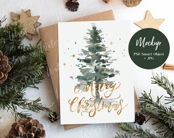Christmas card mockup, Mockup Christmas card, Holiday Card Mockup, Mockup Holiday card, Invitation Mockup, Holiday Mockups, Christmas Mockup