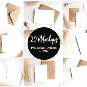Maqueta de invitación, Paquete de maqueta de tarjeta Boho, Maqueta de invitación de boda, Maqueta de tarjeta 5x7, Paquete de maqueta de tarjeta, Paquete de maqueta de papelería