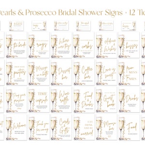 Pearls and Prosecco Bridal Shower Games, Minimalist Pearls & Prosecco Bridal Shower Game Bundle, Printable Bridal Party Games Package PP2 image 3