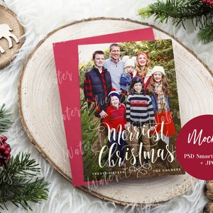 Maqueta de tarjeta de Navidad, Mockup Christmas card, Holiday Card Mockup, Mockup Holiday card, Invitation Mockup, Holiday Mockups, Christmas Mockup