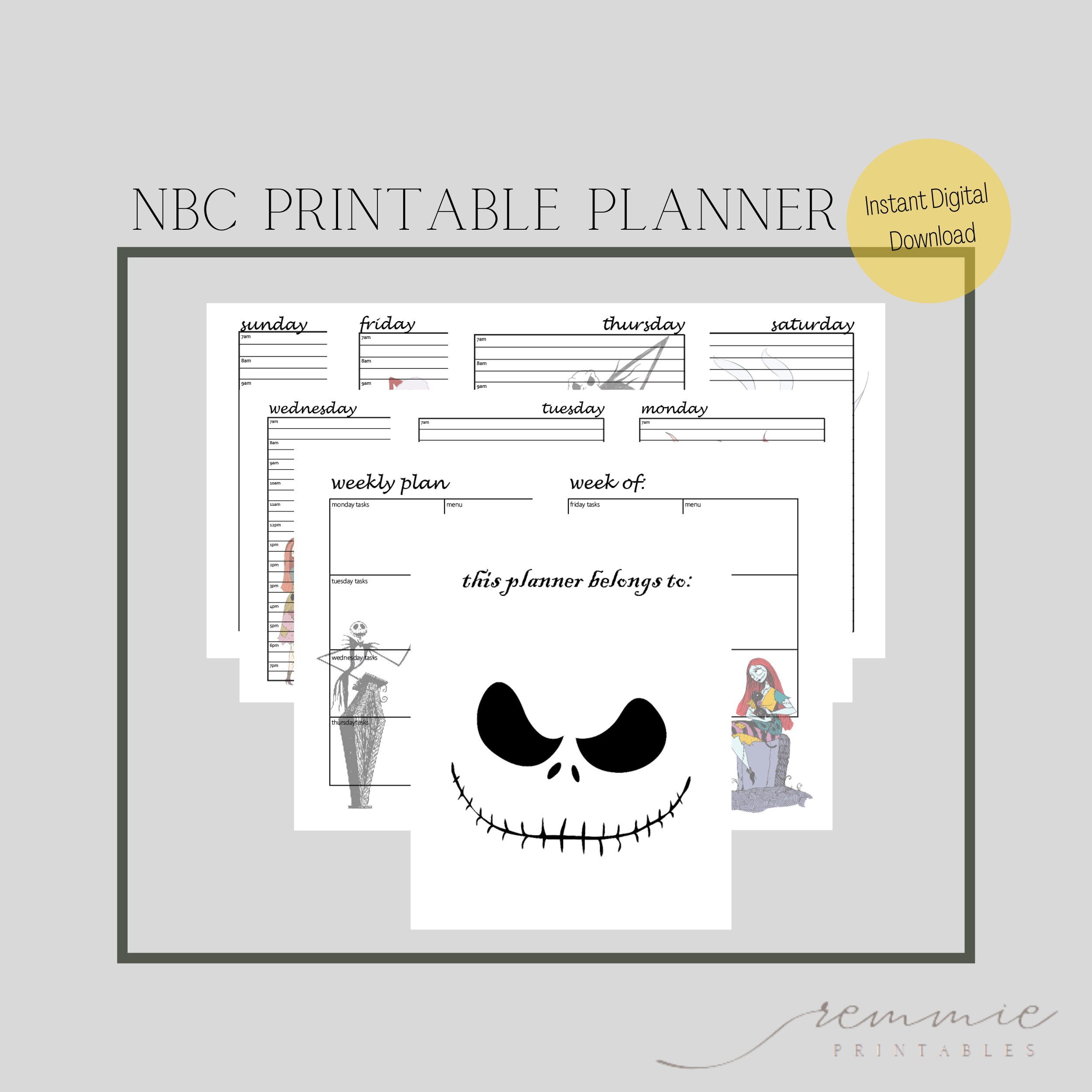 Nightmare Before Christmas Planner Nightmare Before Christmas Etsy