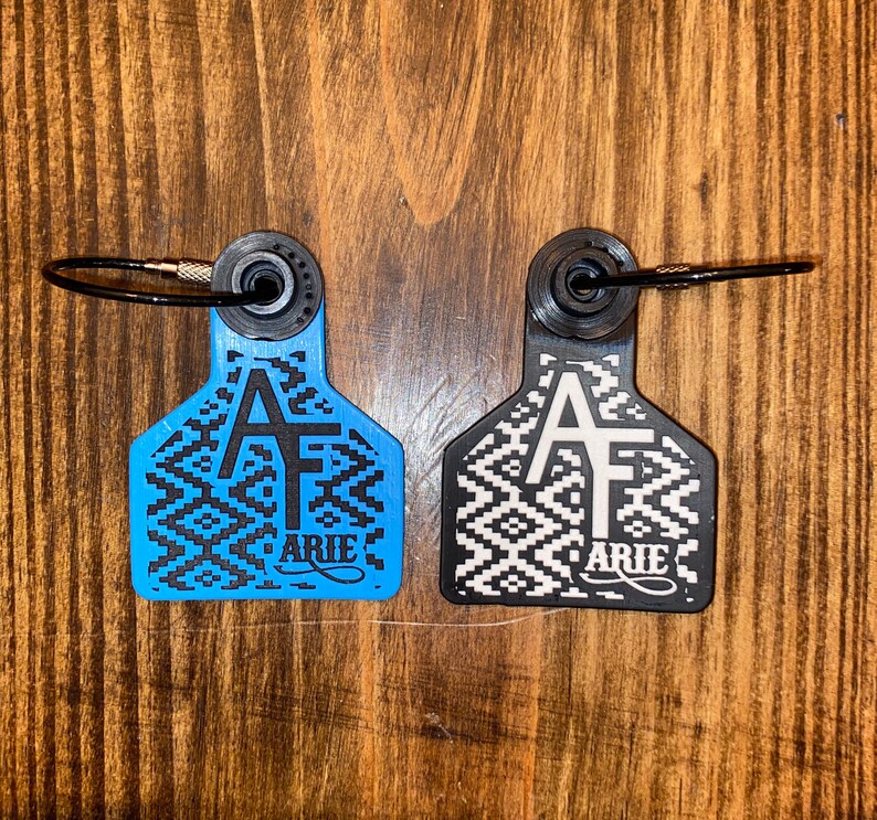 Custom Livestock Tag Keychains Engraved No Stickers Etsy