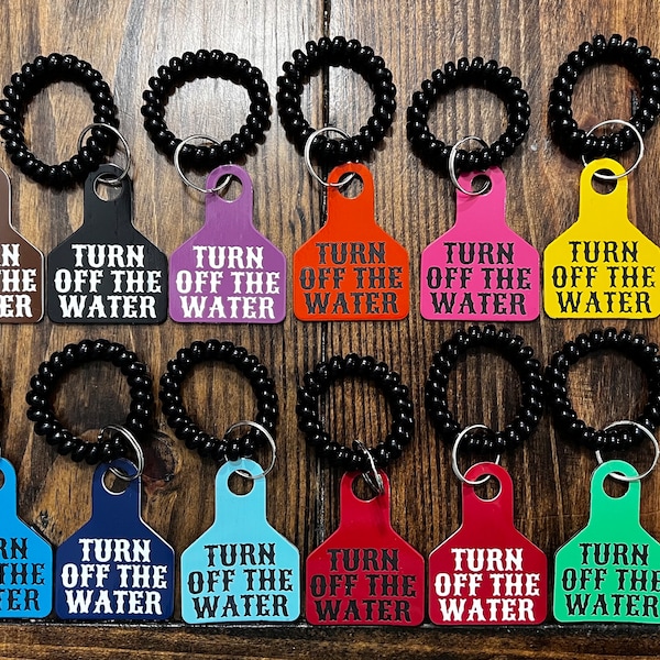 Turn Off Water Reminder Bracelet/Lanyard - Permanently Engraved - No Stickers