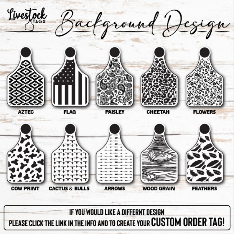 Custom Livestock Ear Tags Permanently Engraved No Stickers Etsy