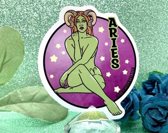 Sexy Zodiac Horoscope Astrology Babes Collection - Aries Sticker