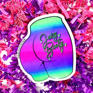 Colorful Juicy Booty Drip Sticker