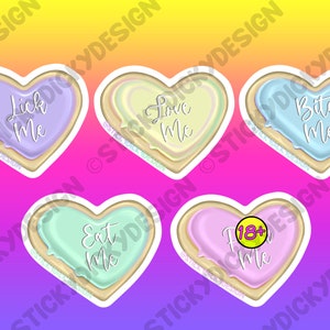 Naughty Pastel Sugar Cookie Stickers