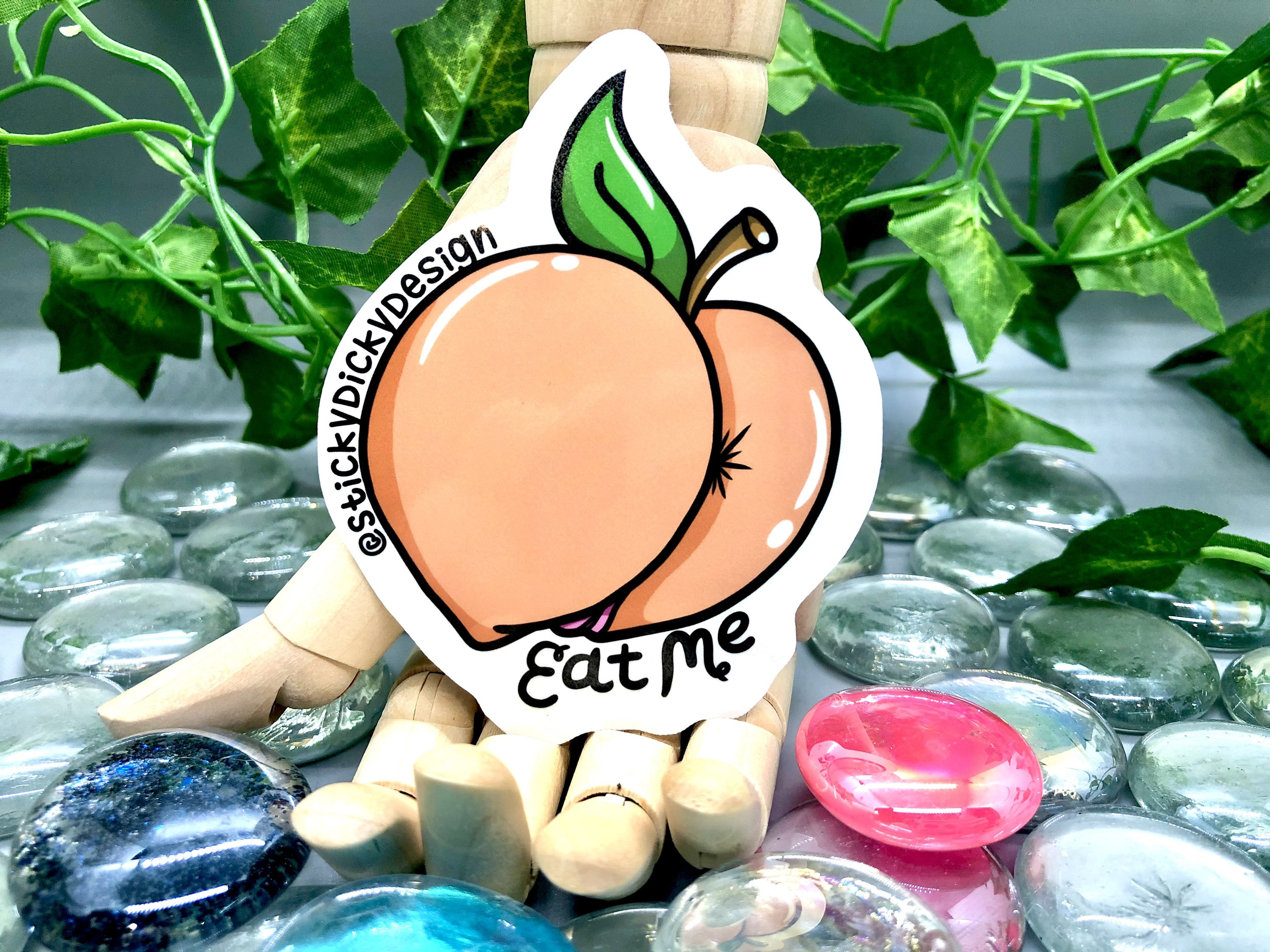 eat-my-peach-stickers-etsy-uk