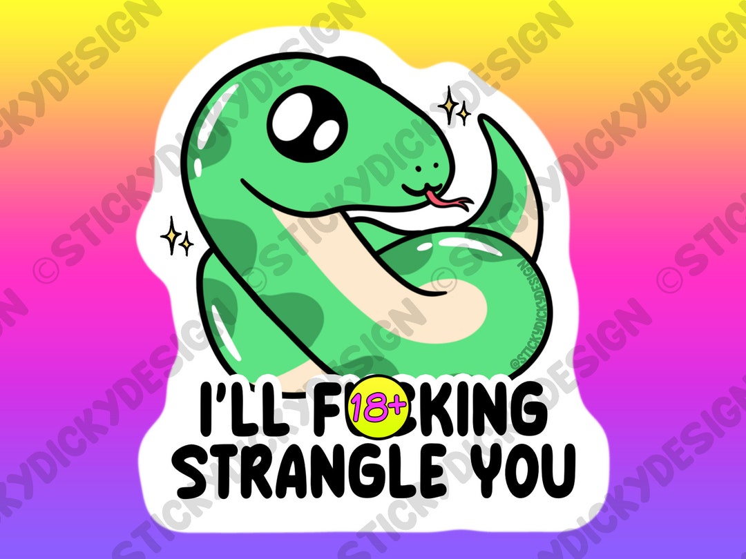 Strangle You Snake Bitter Buddies Snake Sticker - Etsy
