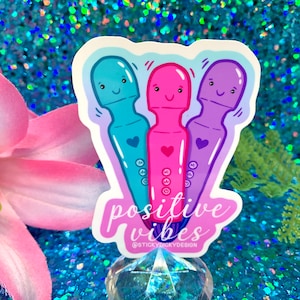 Positive Vibes Pastel Vibrators Sticker