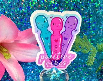 Positive Vibes Pastel Vibrators Sticker