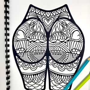 Dirty Doodles Adult Coloring Book, Relaxing Tangle Art NSFW Coloring Book for Adults, NSFW ...