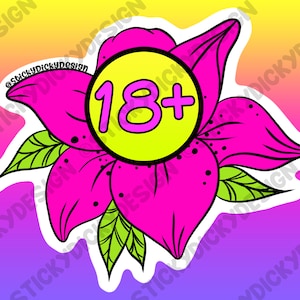 Pink Dong Flower Sticker