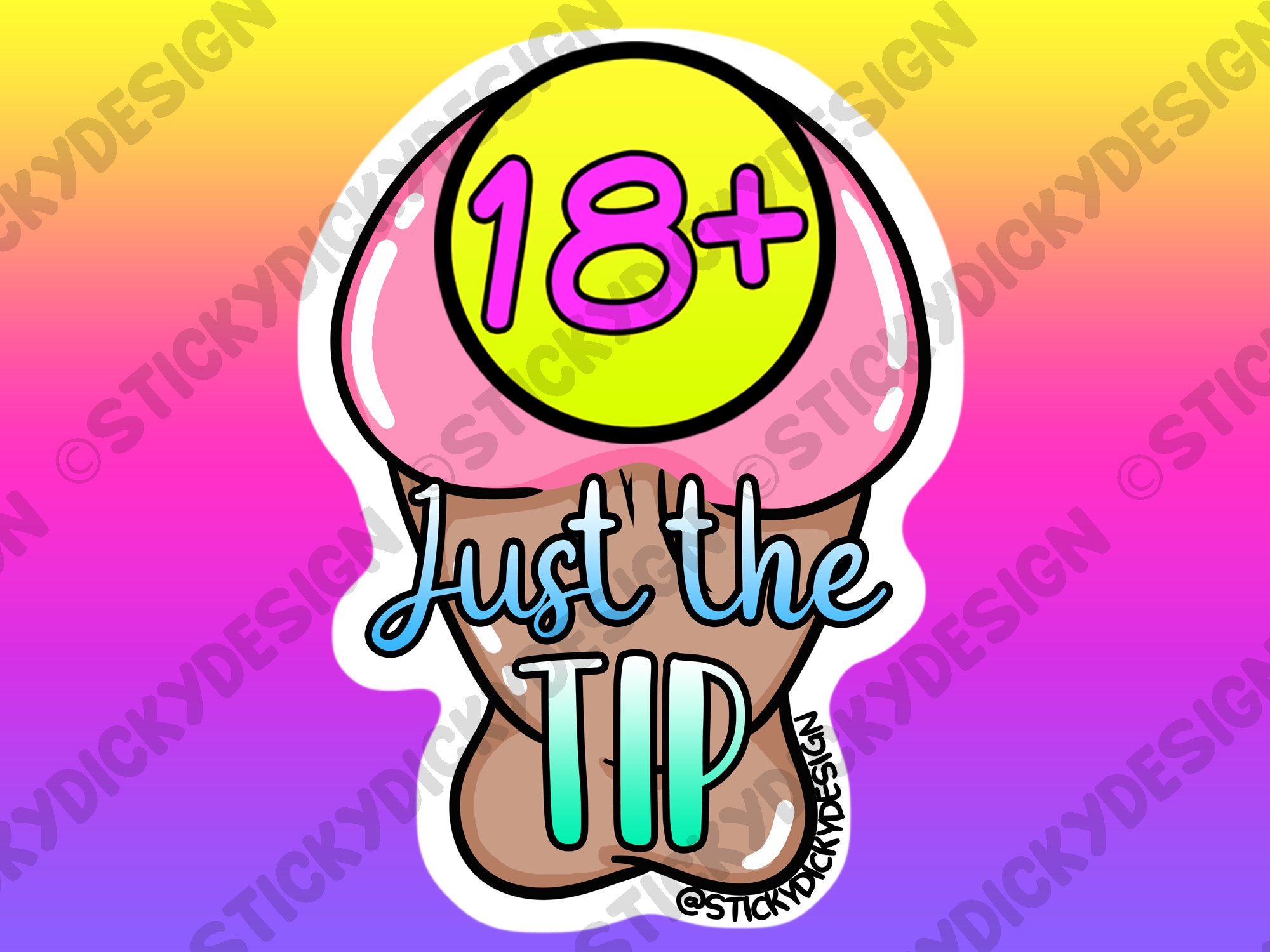 Just the Tip Penis Sticker