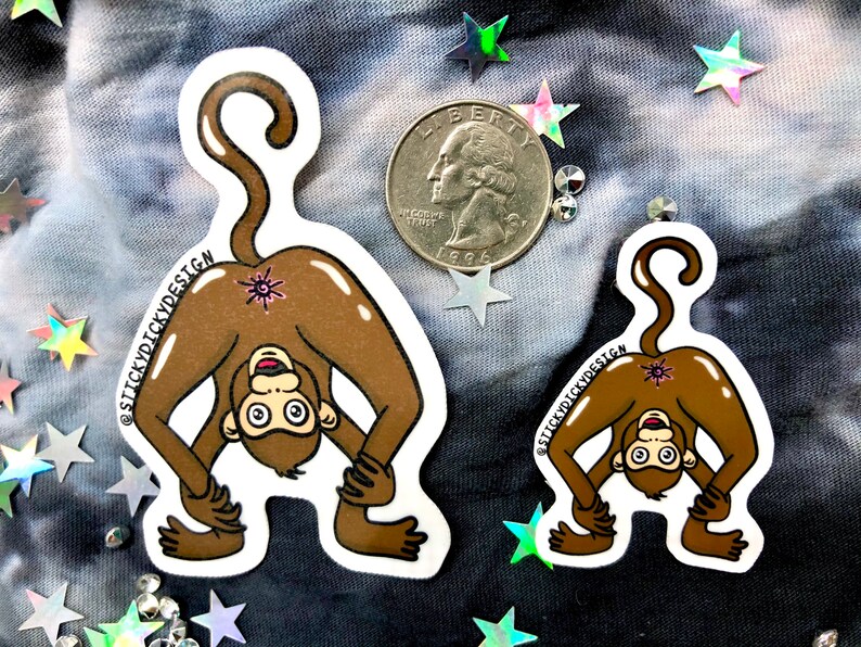 Monkey Butt Sticker - Etsy