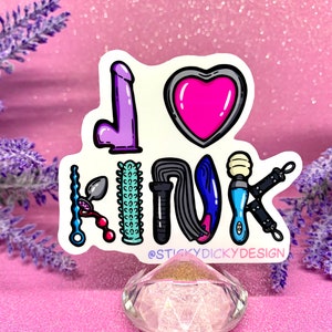 I Love Kink Sex Toy Letters Sticker
