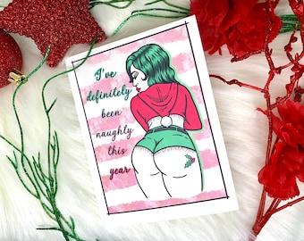 I've Definitely Been Naughty This Year Sexy Holiday Babe Naughty Christmas Greeting Card Pack
