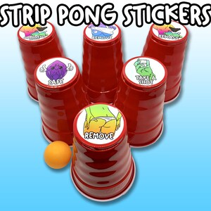 Strip Beer Pong Stickers