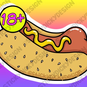 Hot Hog Dog Wiener Sticker