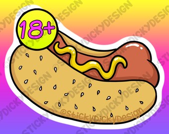 Hot Hog Dog Wiener Sticker