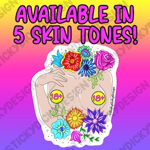 Floral Blossom Boob Sticker