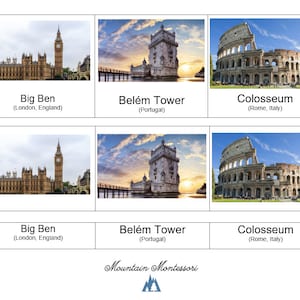 Landmarks of Europe 3-Part Cards
