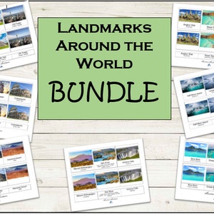 Landmarks of the World 3-Part Cards BUNDLE