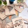 Montessori Continents of the World Stencils for Preschool Kindergarten ...