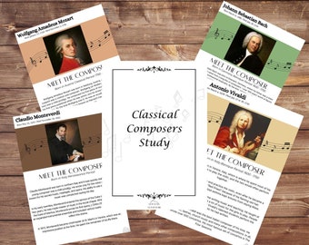 Classical Music Composer Unit Study- Charlotte Mason-Ambleside-Homeschool-Montessori-Musical Composer