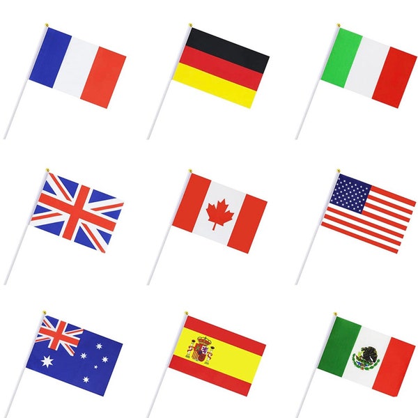 50 Cloth Flags From Around the World